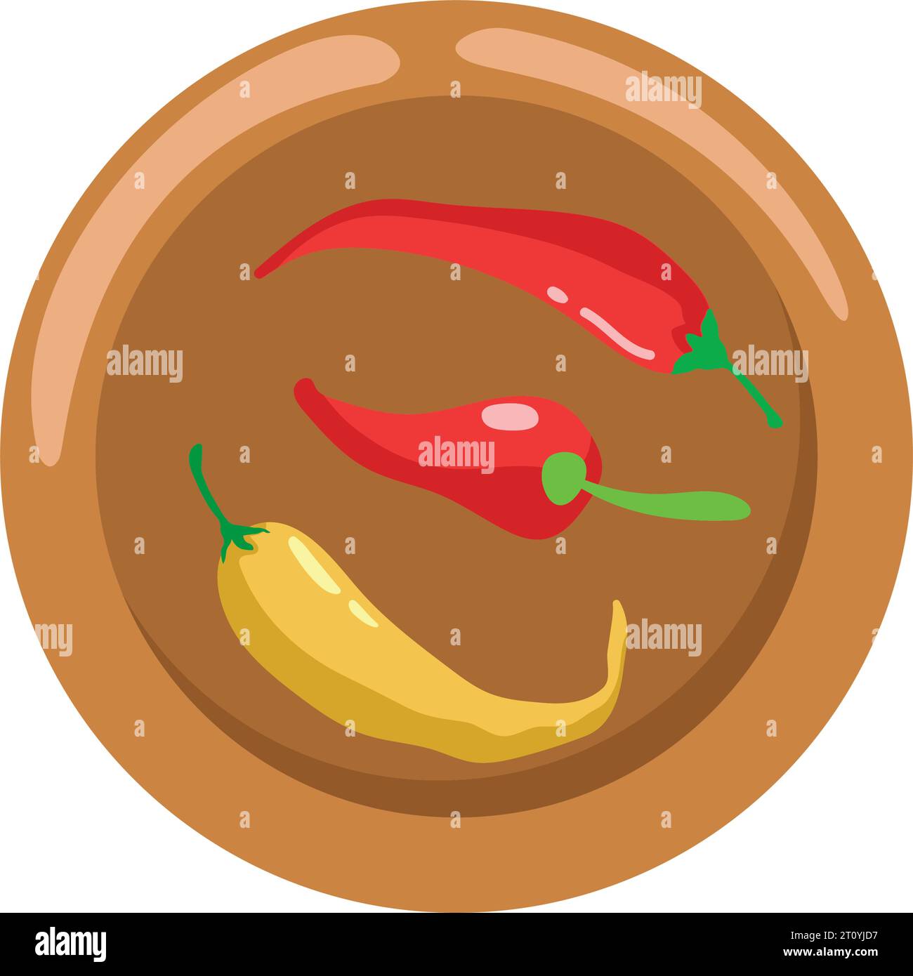 jalapenos in a bowl Stock Vector