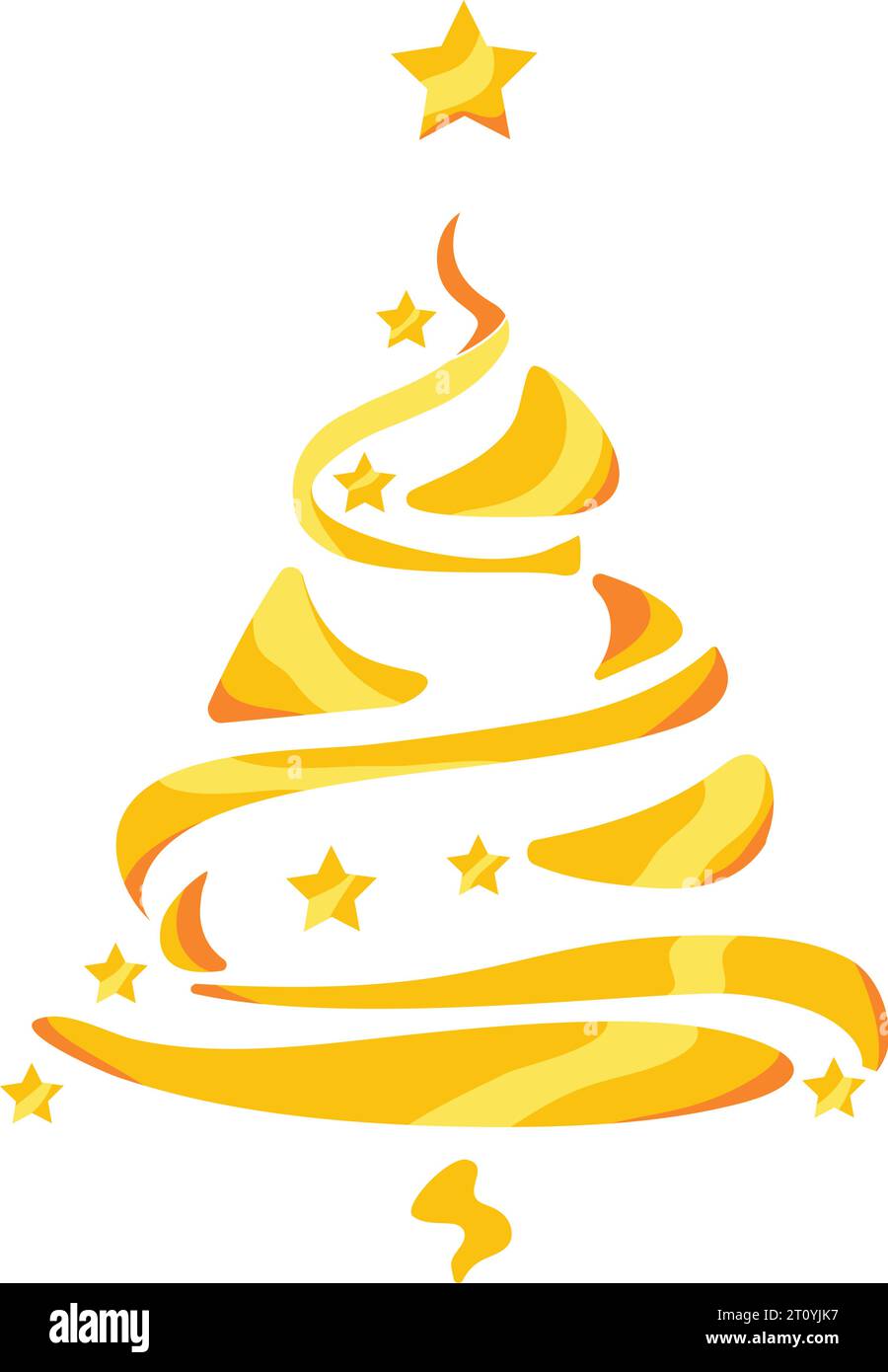 christmas golden tree isolated design Stock Vector Image & Art - Alamy