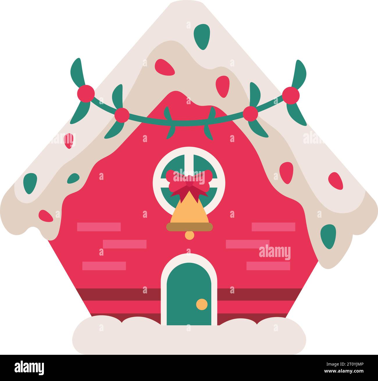 Christmas lights house exterior Stock Vector Images - Alamy