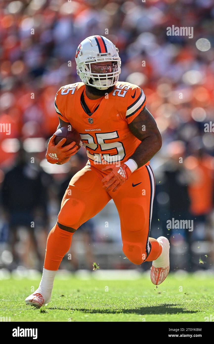 DENVER, CO OCTOBER 8 Denver Broncos running back Samaje Perine (25