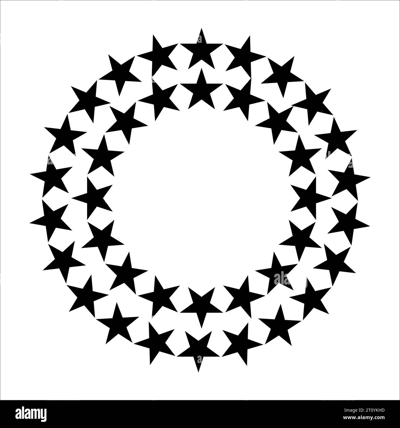 Star circle. Round frames with stars for badge, emblem and seal