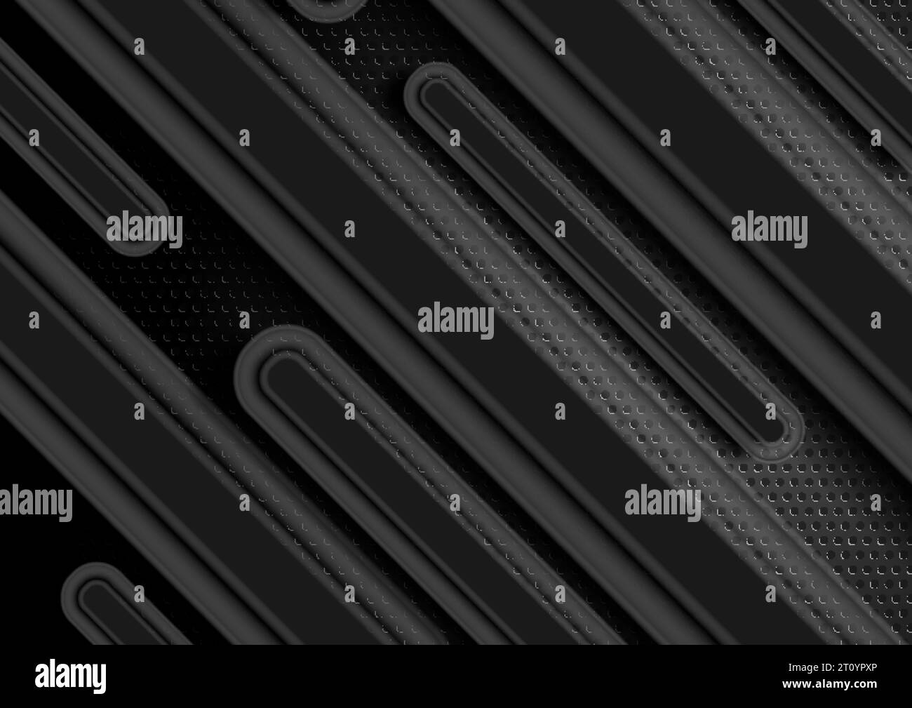 Black smooth stripes on dark perforated metallic background hi-tech ...