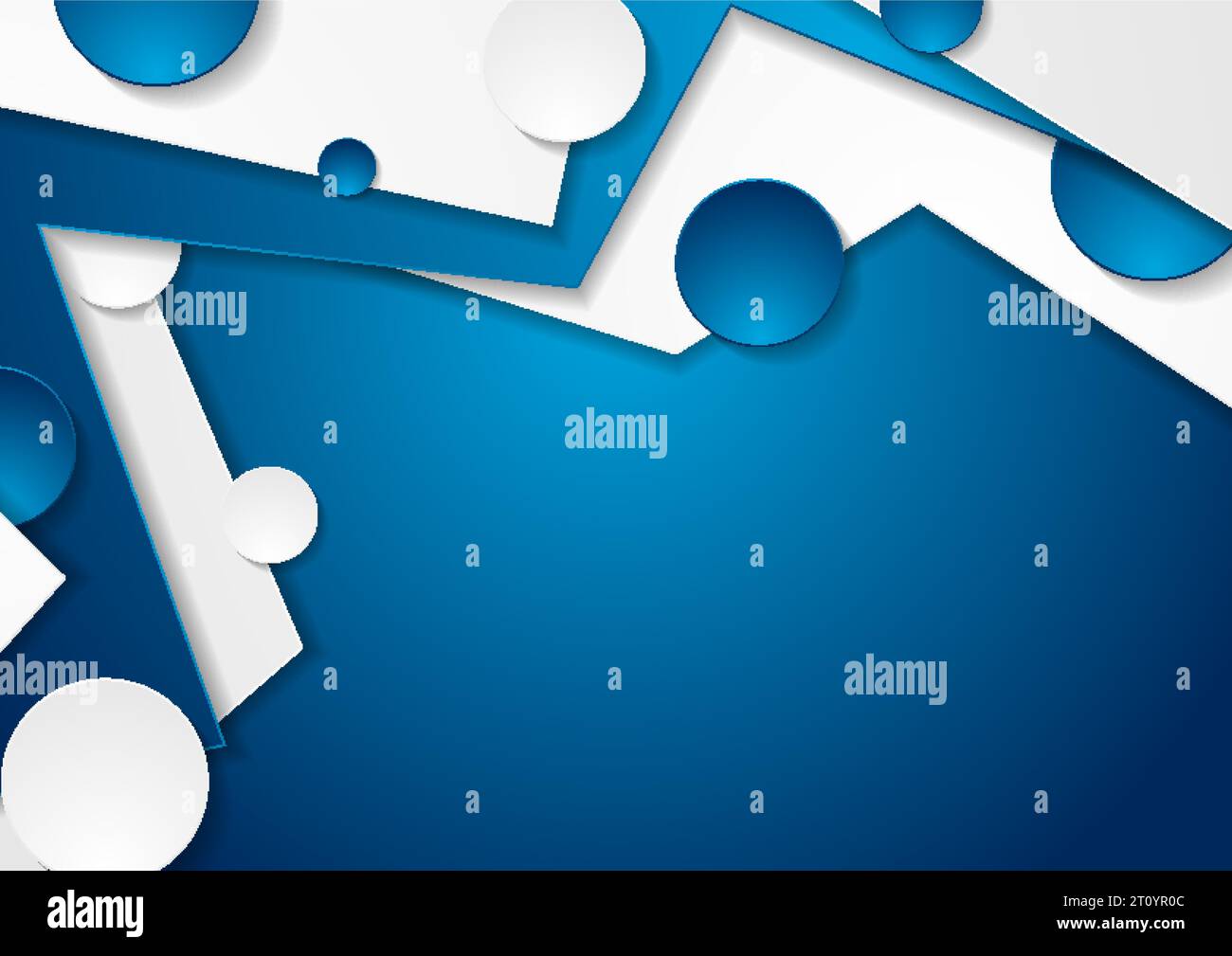 Blue and white abstract corporate background with circles. Vector ...