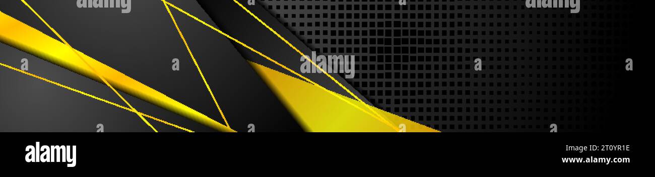 Orange and black abstract corporate banner design. Vector technology ...