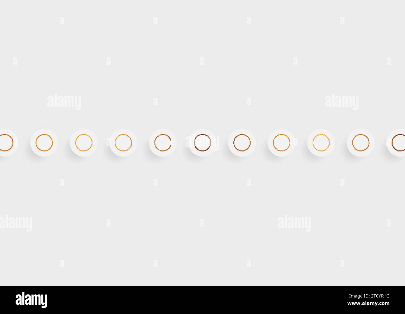 Minimal grey and bronze circles abstract geometric vector background Stock Vector