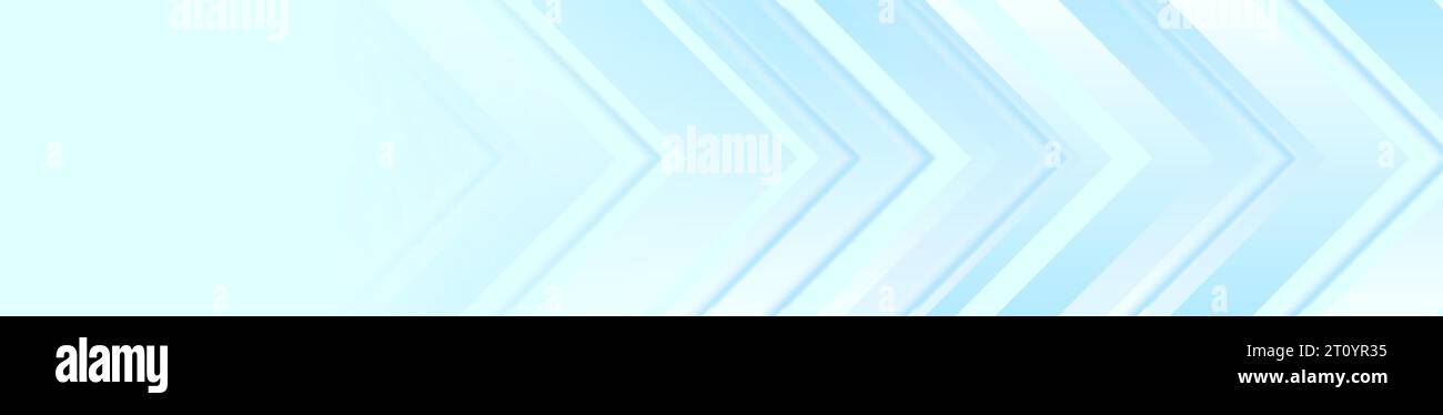 Technology banner design with bright blue arrows. Abstract geometric vector background Stock Vector