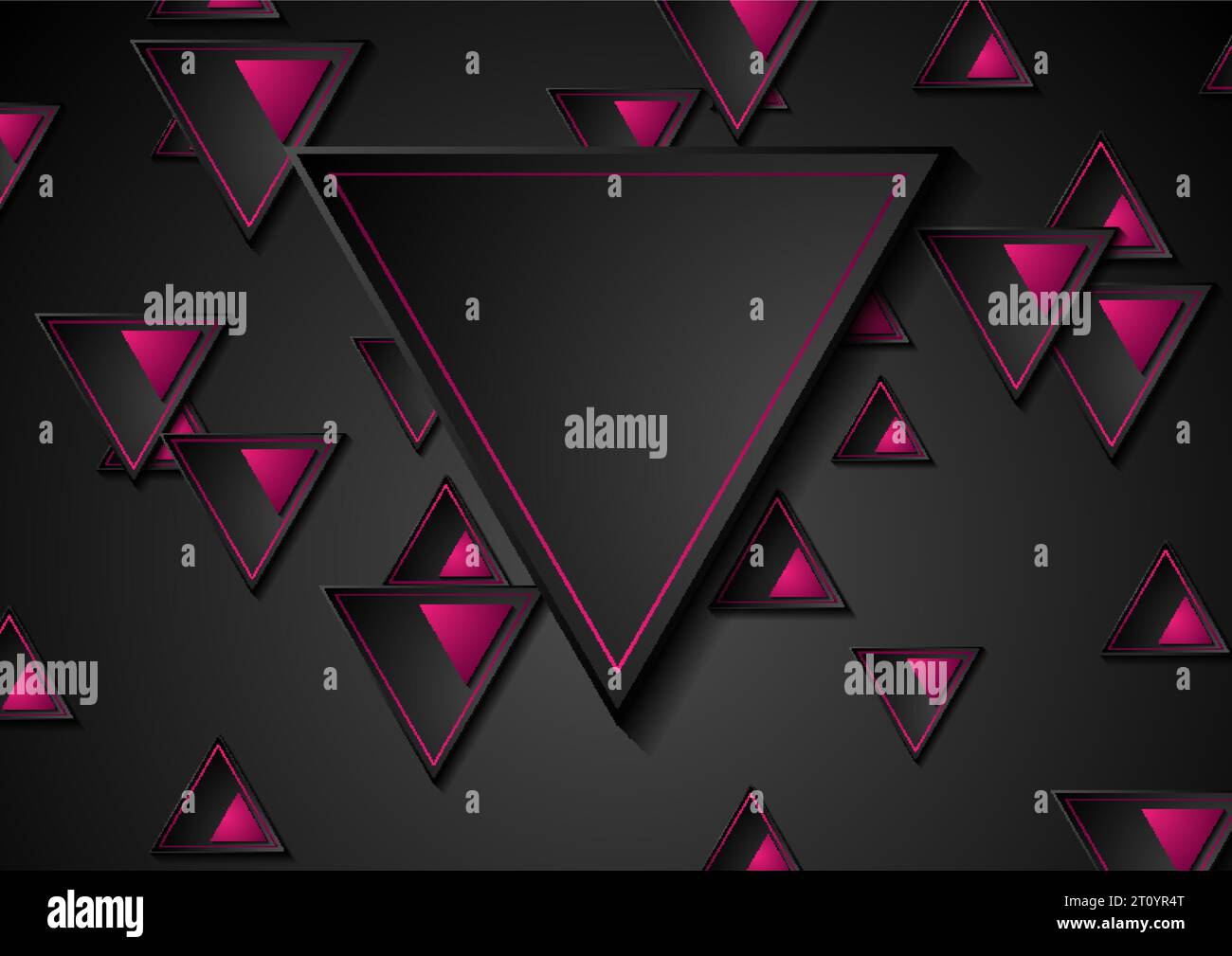 Black and purple triangles abstract geometric graphic design. Dark tech ...