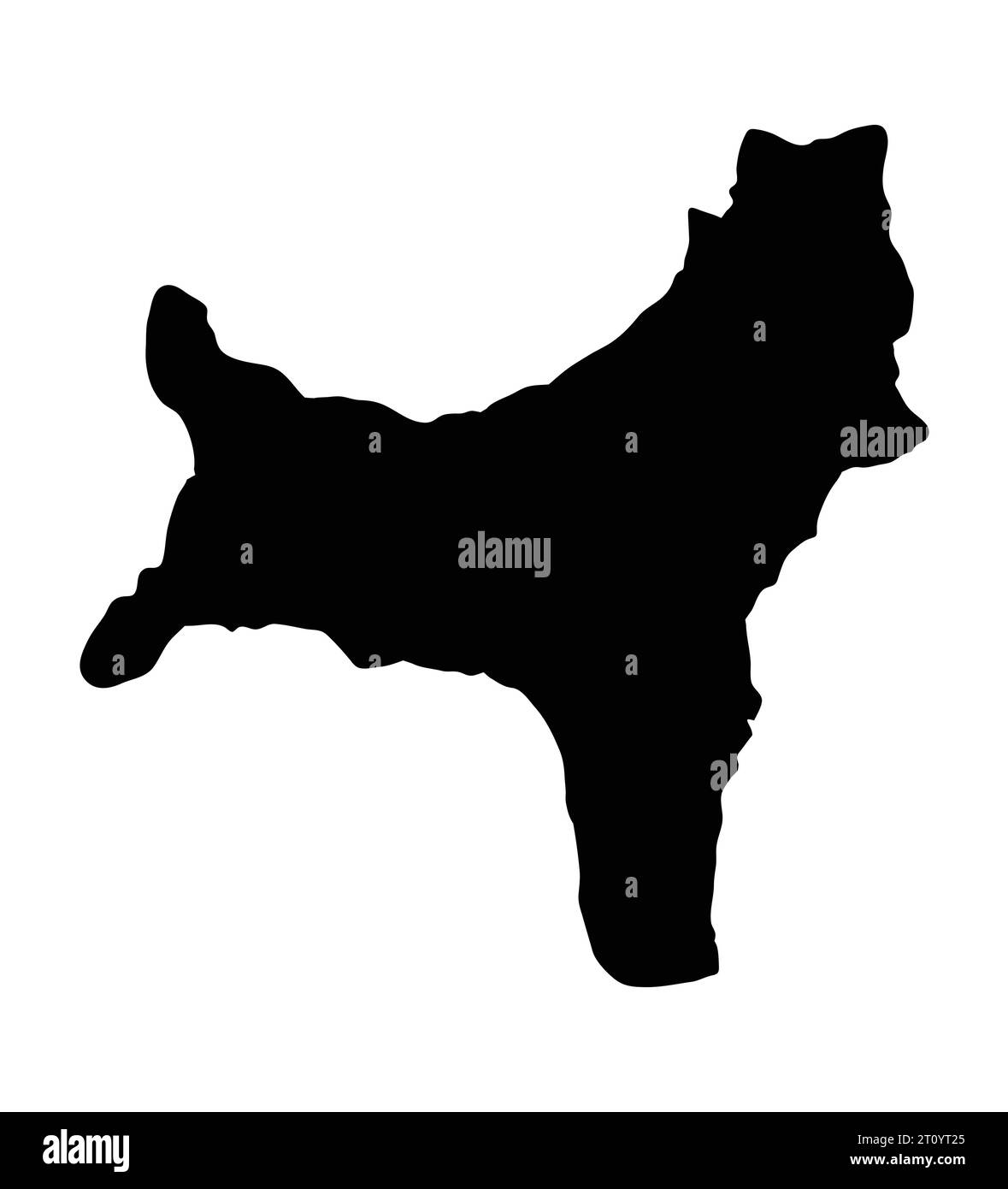 christmas  island map silhouette region territory, black shape style illustration Stock Vector