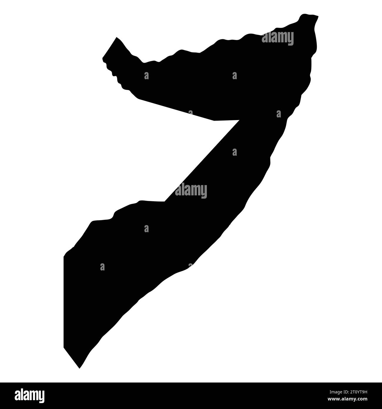 Somalia island map silhouette region territory, black shape style illustration Stock Vector