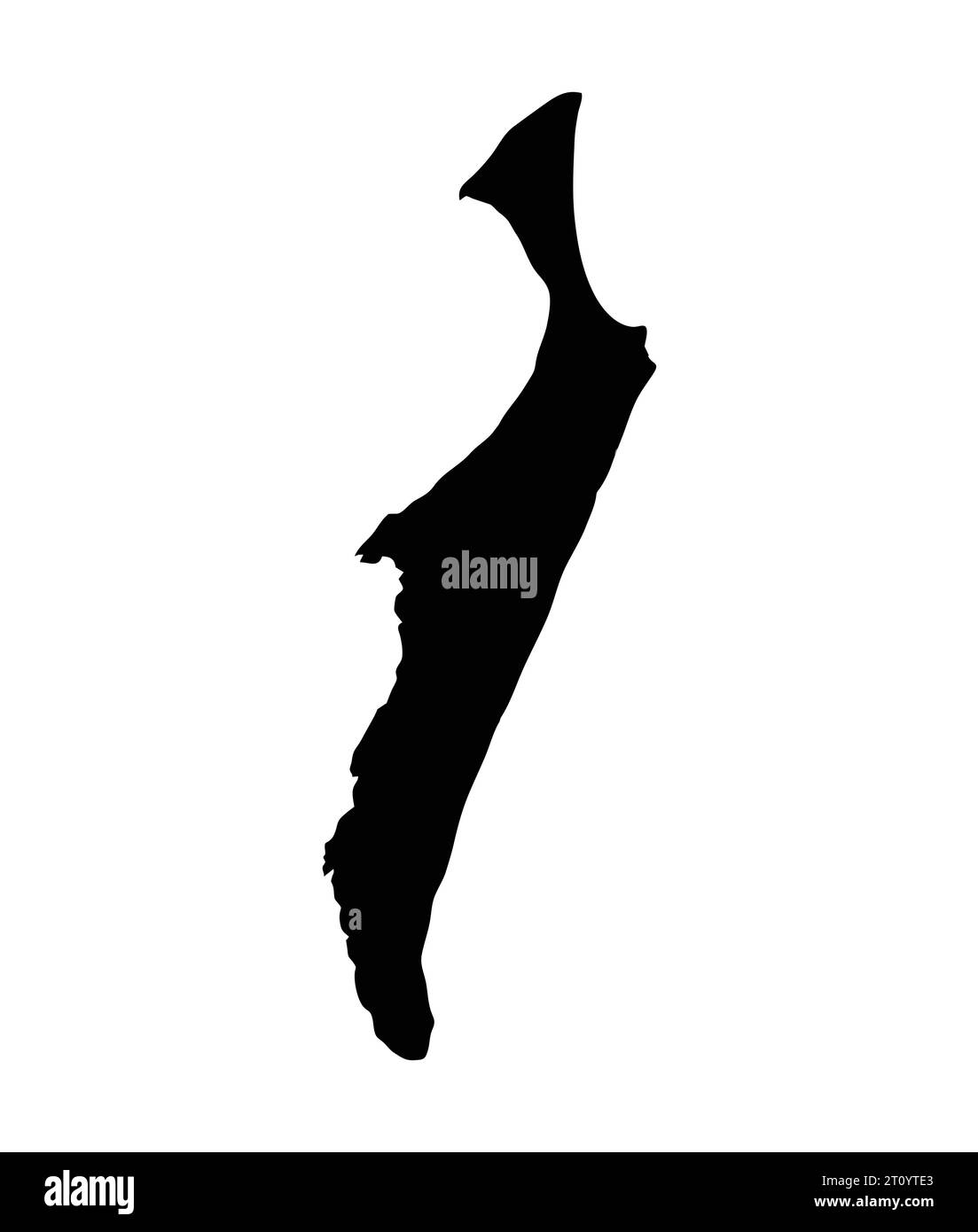 Fraser island island map silhouette region territory, black shape style illustration Stock Vector