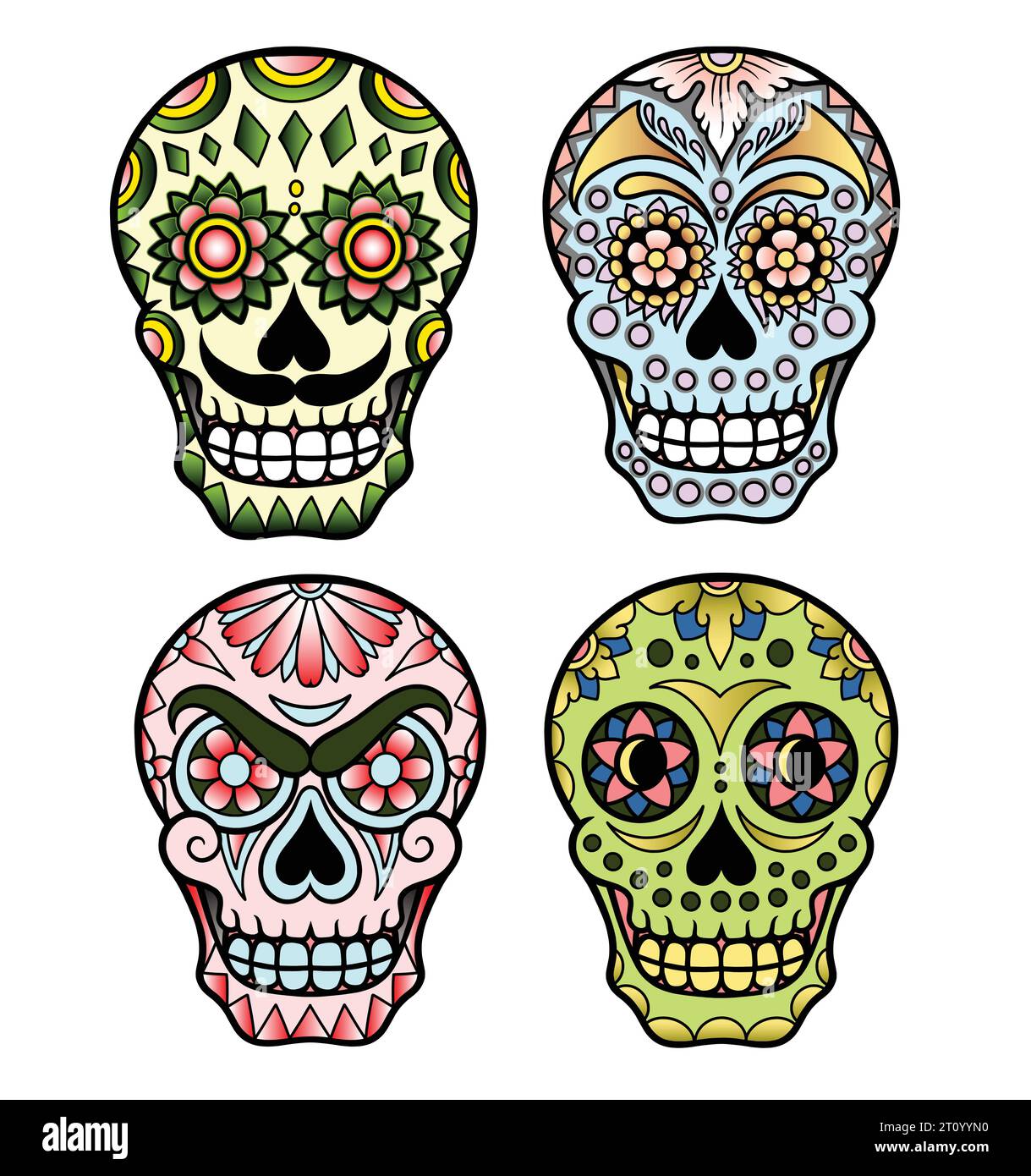 Vector skull head. Print design. Vector illustration Stock Vector