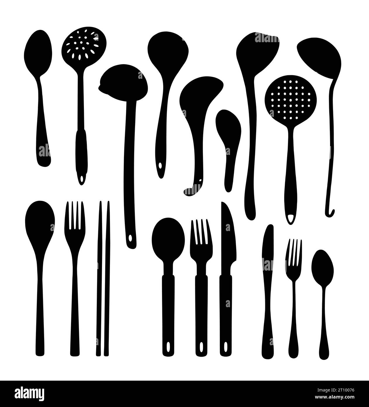 spoon, fork and knife restaurant tools Stock Vector Image & Art Alamy