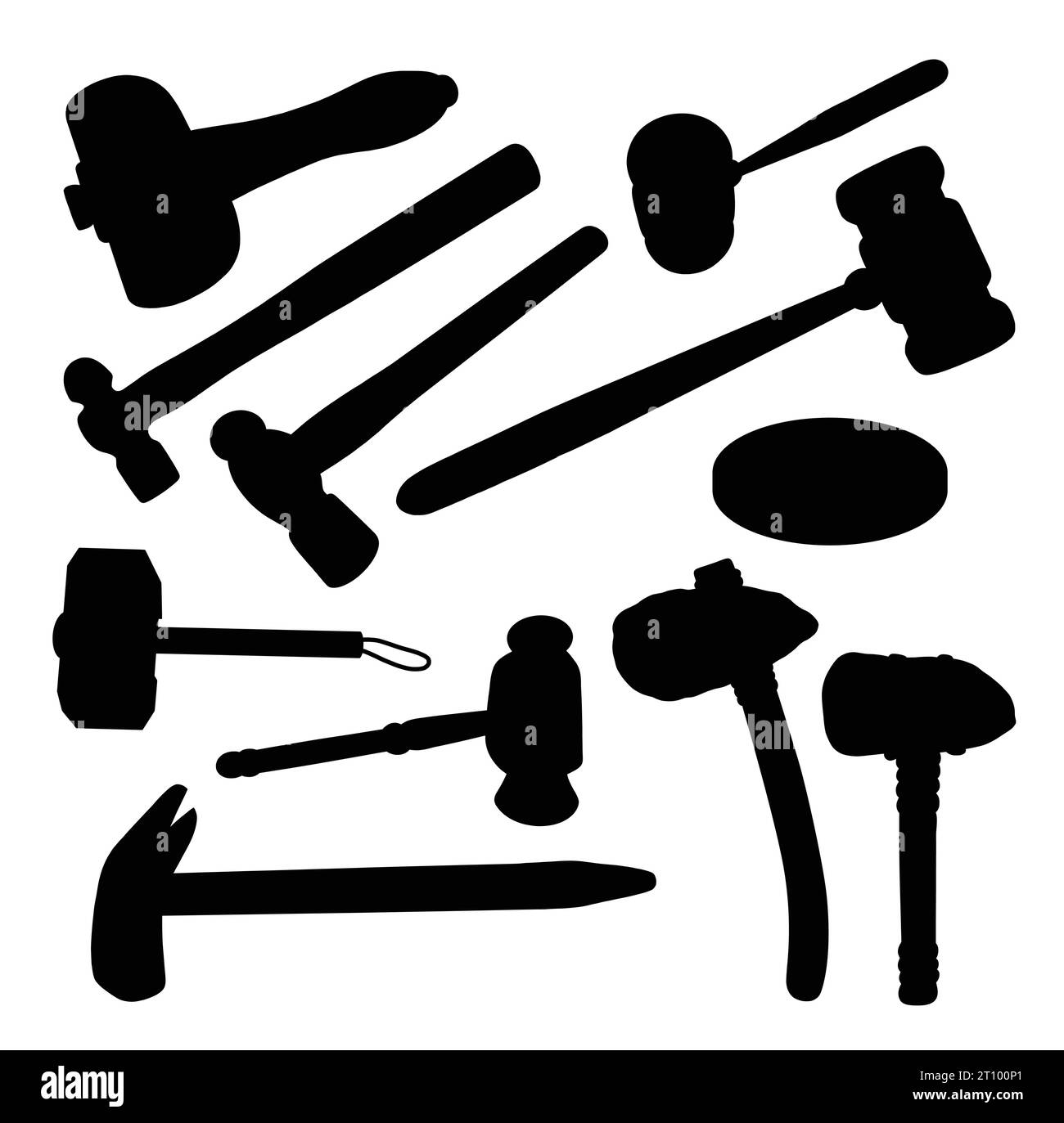 hammer tool and equipment silhouette Stock Vector Image & Art - Alamy