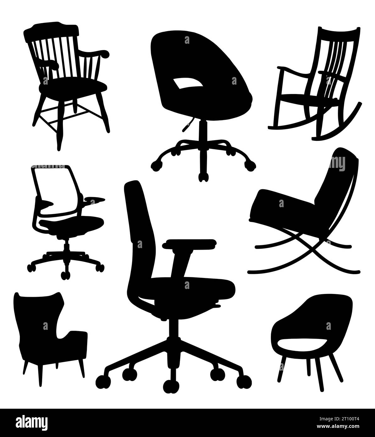 chair-wood-and-metal-object-silhouette-stock-vector-image-art-alamy