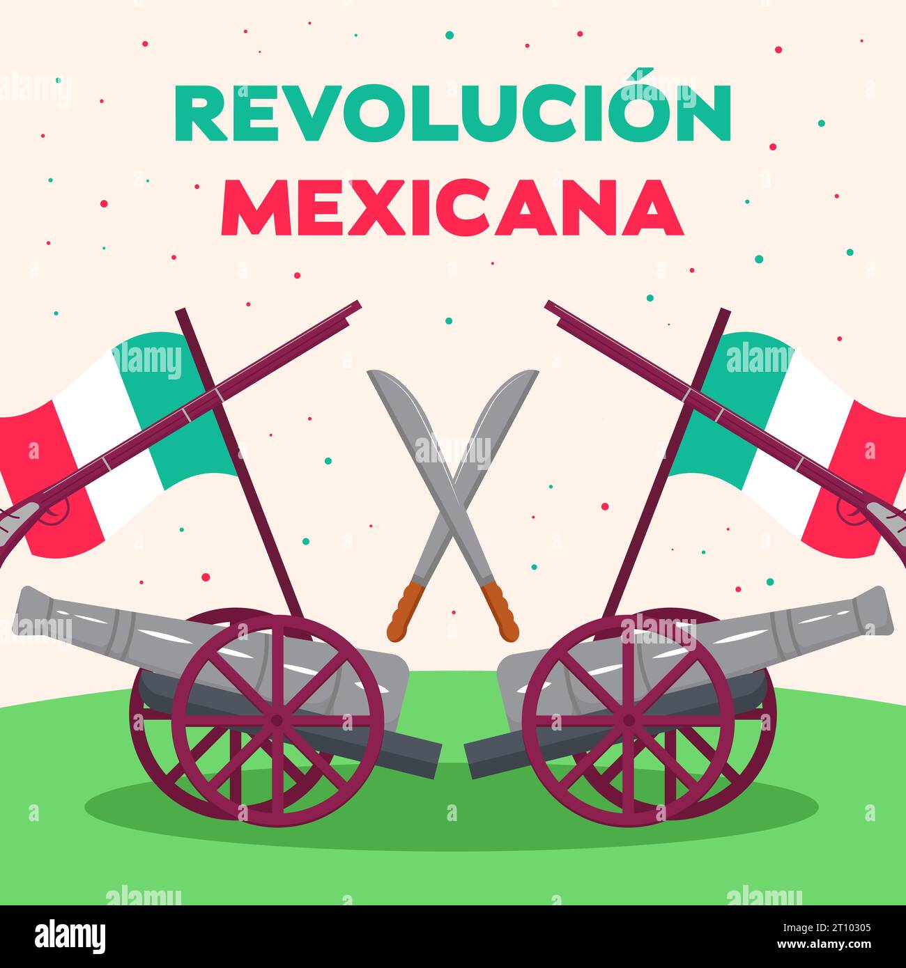 vector revolucion mexicana illustration concept design in flat style Stock Vector