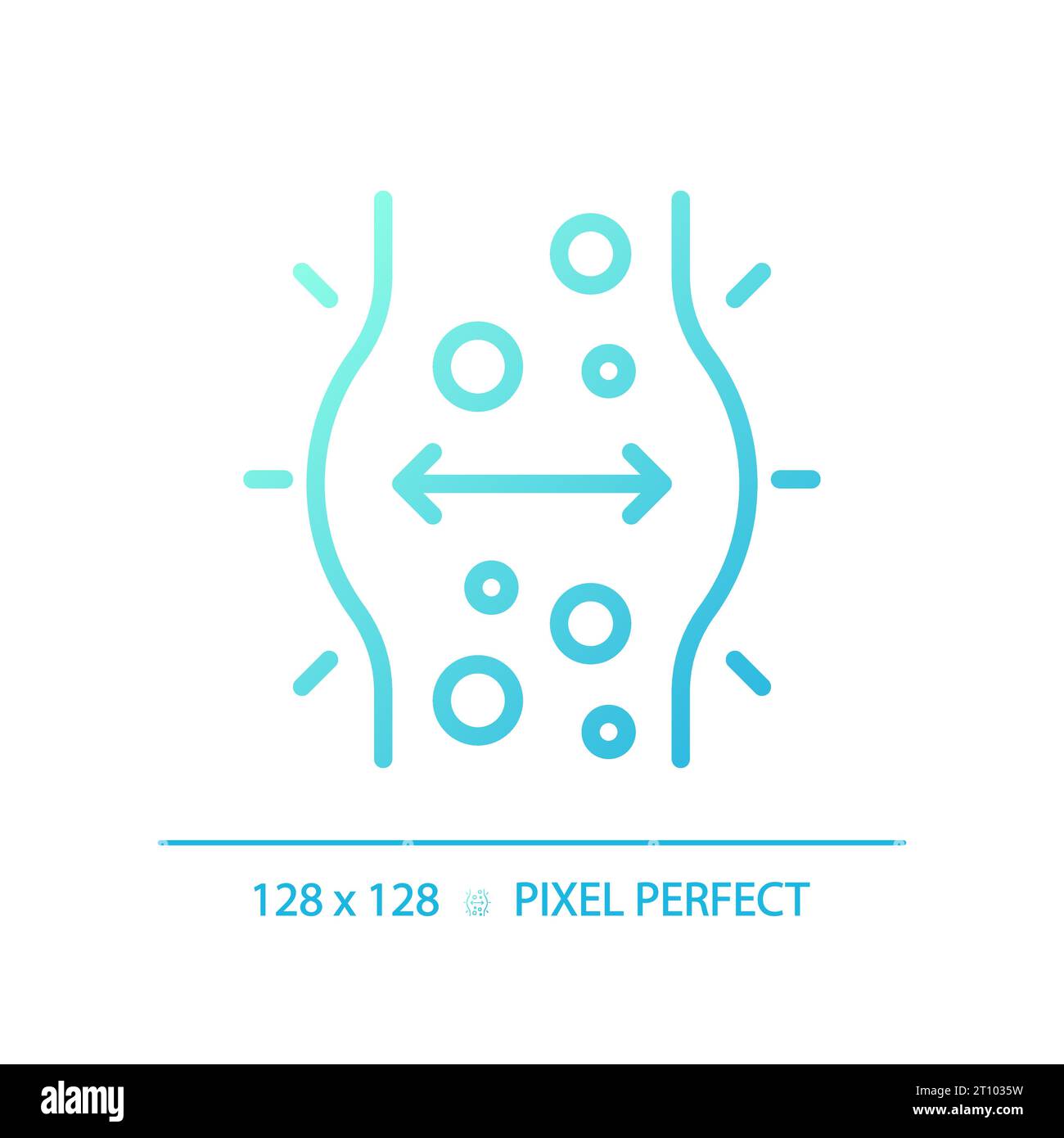 2D thin line gradient metabolic imbalance icon Stock Vector
