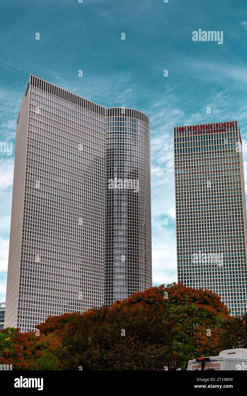Tel Aviv, Israel - October 4, 2023 - Azrieli Center is a complex of ...