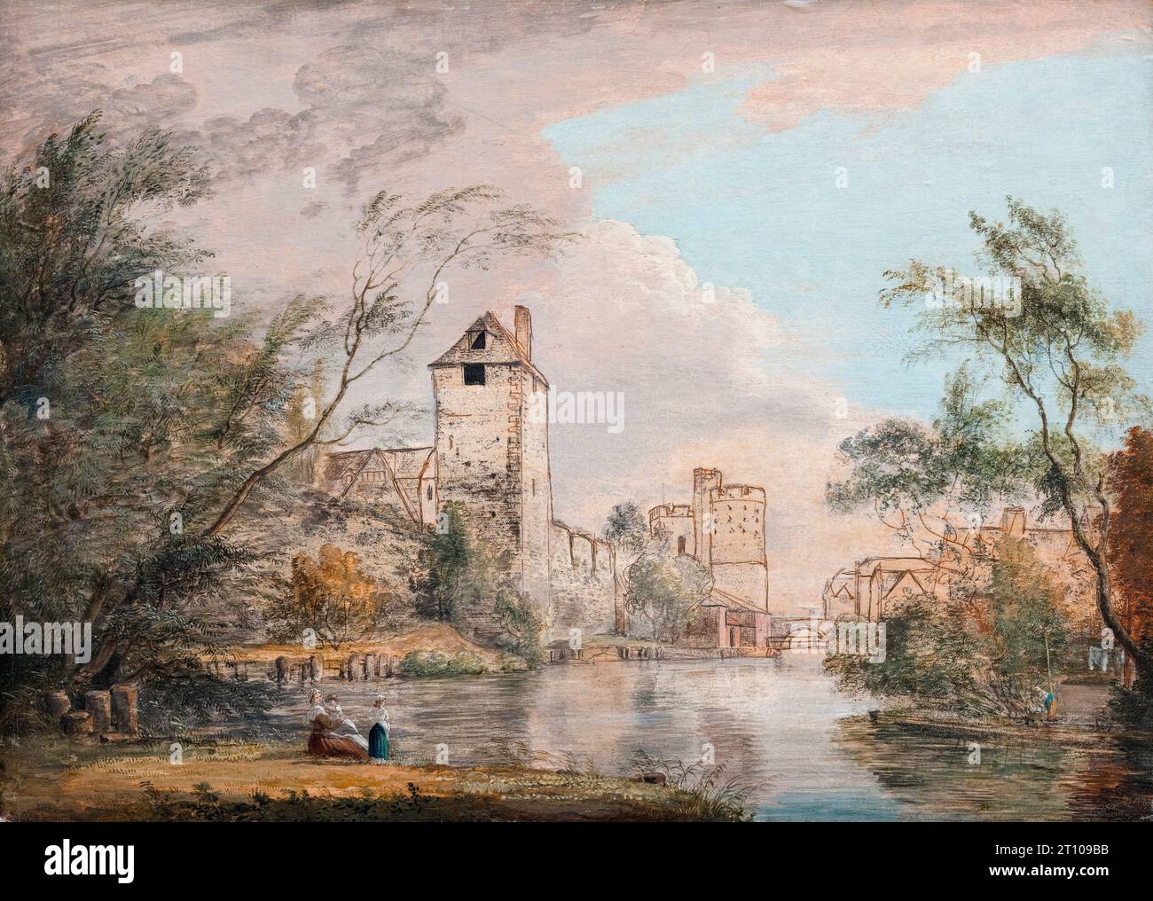 イギリス ウエストゲート・カンタベリー アート 絵画 ヴィンテージ