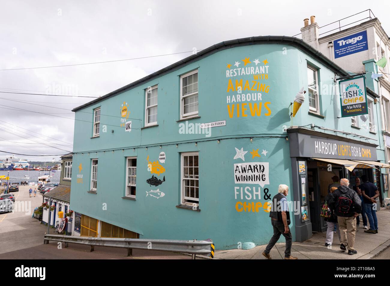 Fish & Chips shop takeaway restaurant in Falmouth town centre,Cornwall