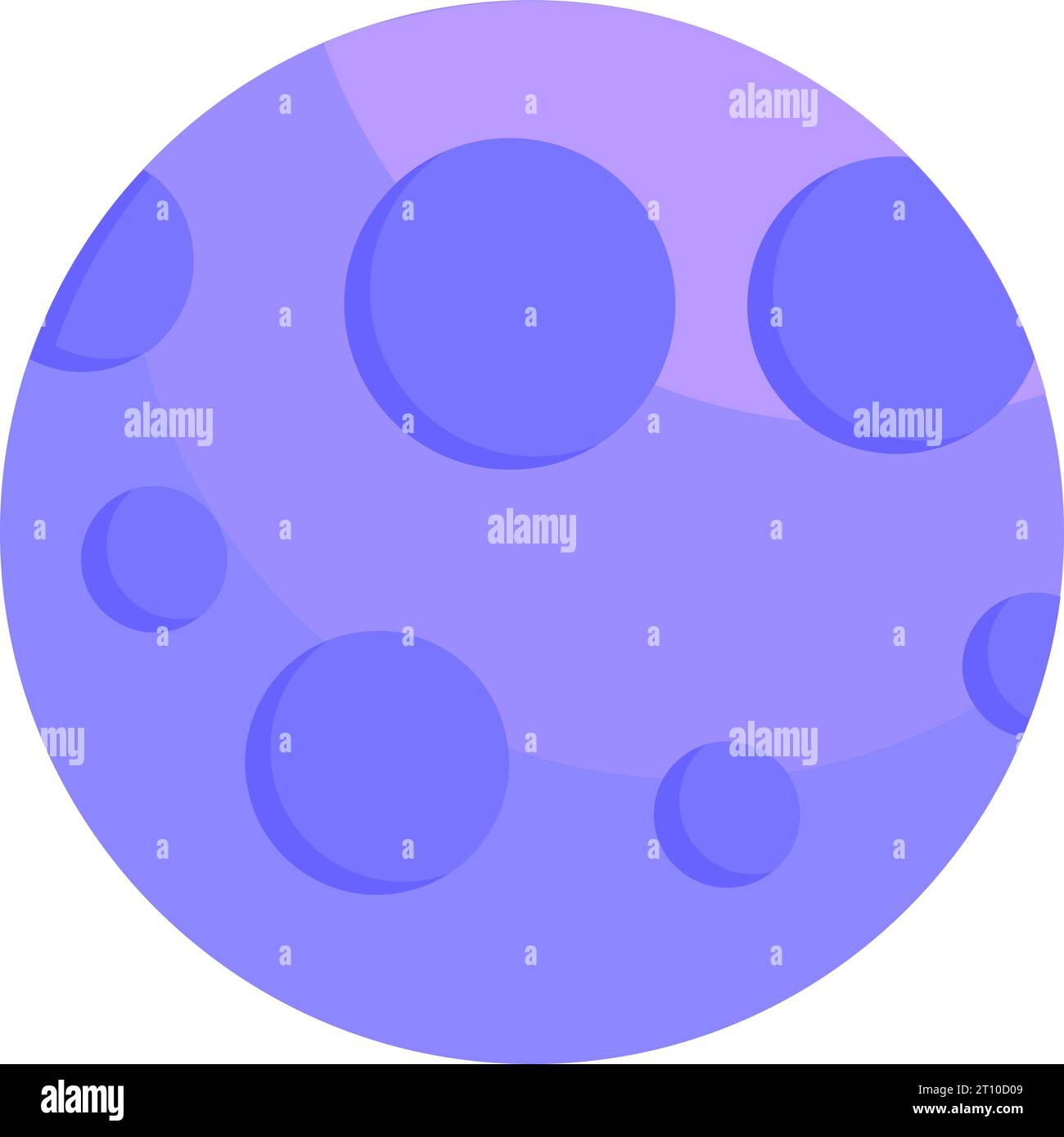 Distant planet covered in craters icon. Astronomical observations of space objects. Extraterrestrial travel and deep space exploration. Simple flat ve Stock Vector