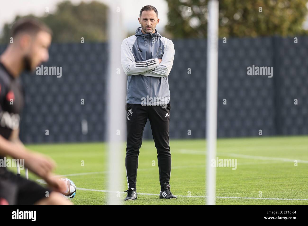 Tubize, Belgium. 10th Oct, 2023. Belgium's Head Coach Domenico Tedesco ...