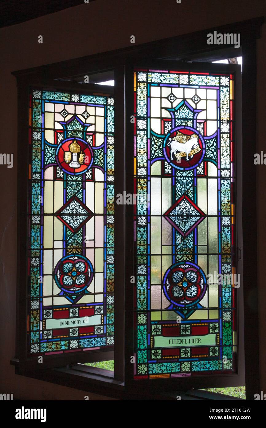 OPening Stained Glass Windows at St Paul's Episcopal Church, 410 Duval Street, Key West, Florida