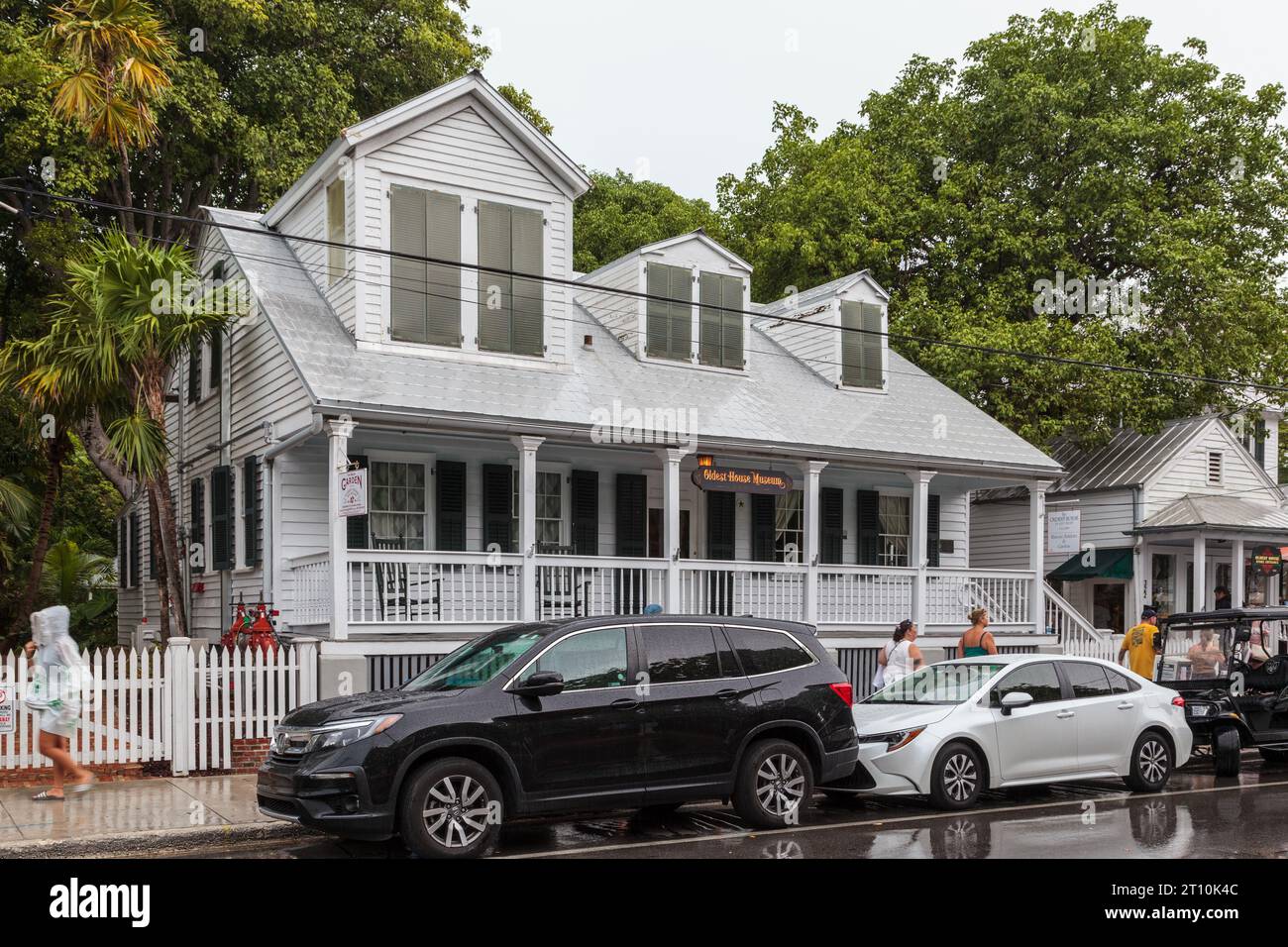 The Oldest House Museum, Conch Cottage, 322 Duval Street, Key West, Florida, USA, built 1829  in Whitehead Street and was moved circa 1836 Stock Photo