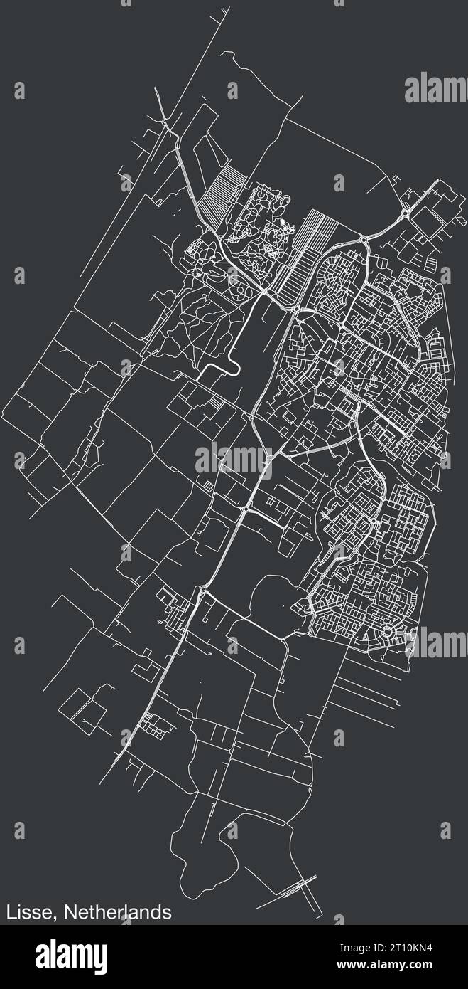 Street roads map of LISSE, NETHERLANDS Stock Vector Image & Art - Alamy