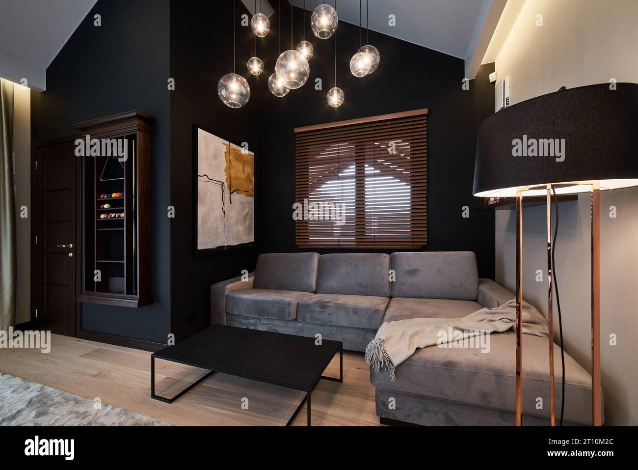 modern living room hall with modern furniture Stock Photo - Alamy