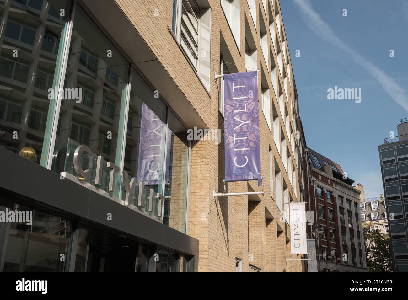 City Lit signage, Keeley Street, Covent Garden, London, WC2, England, U.K. Stock Photo