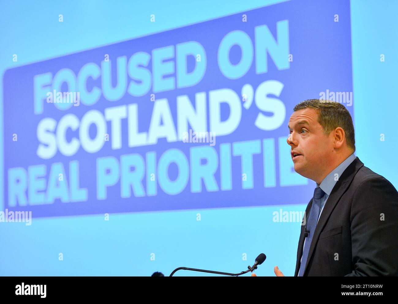 Scottish Conservatives leader Douglas Ross makes the keynote speech at ...
