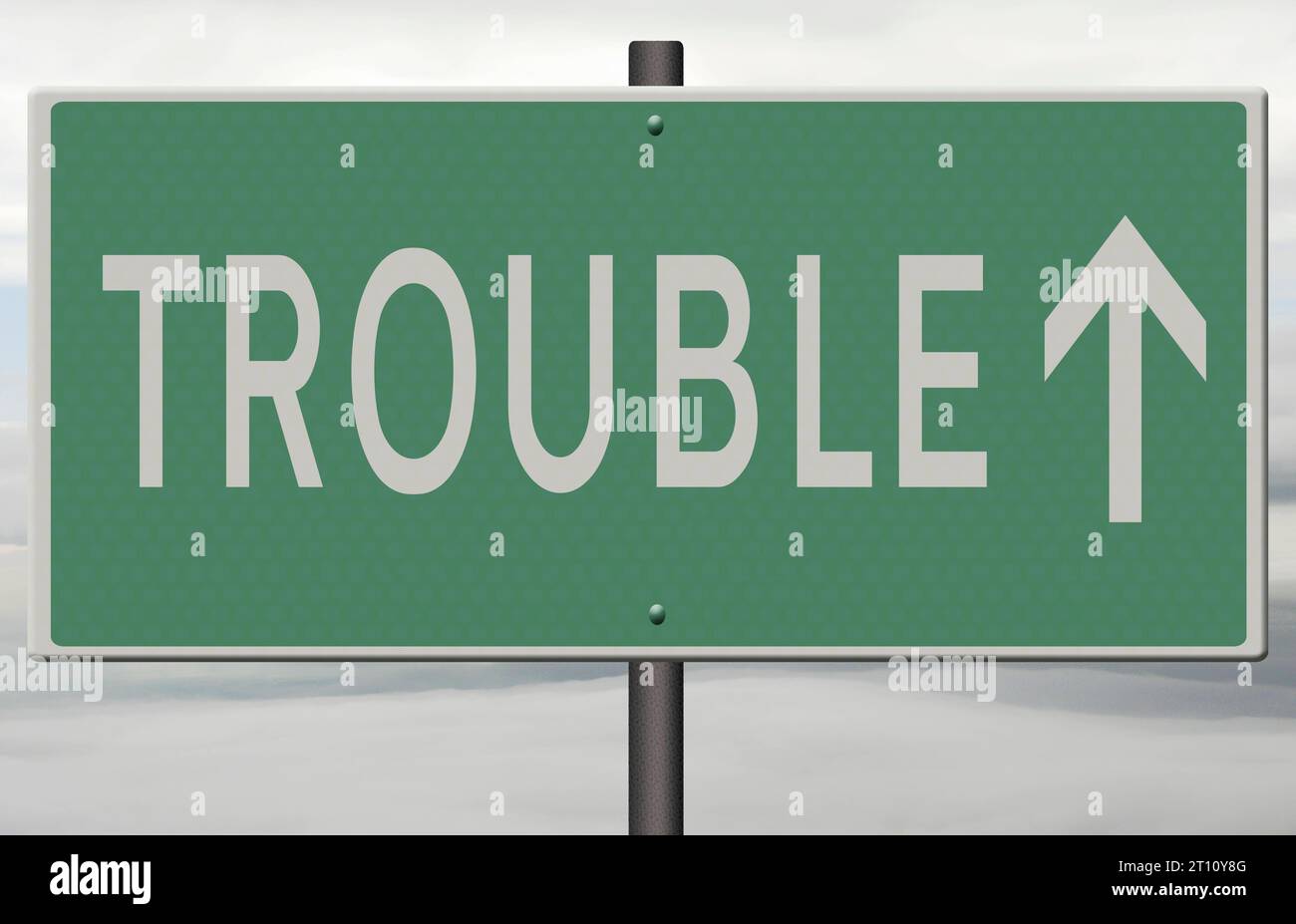 Digital Illustration Sign Trouble Ahead Stock Photo Alamy Digital Illustration Sign Trouble Ahead Stock Photo Alamy