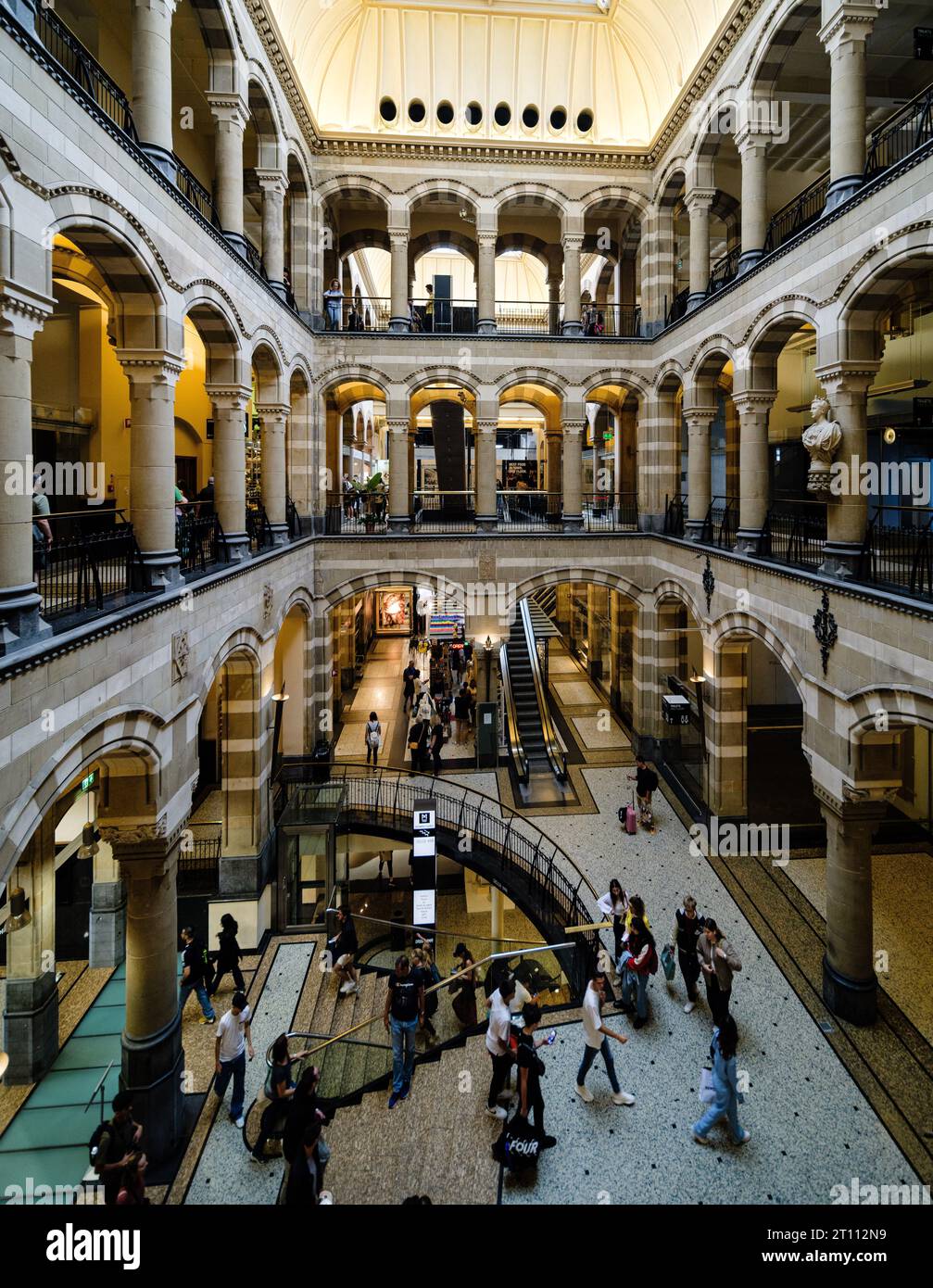 The interior of the shopping mall known as Magna Plaza, formerly Amsterdam Main Post Office