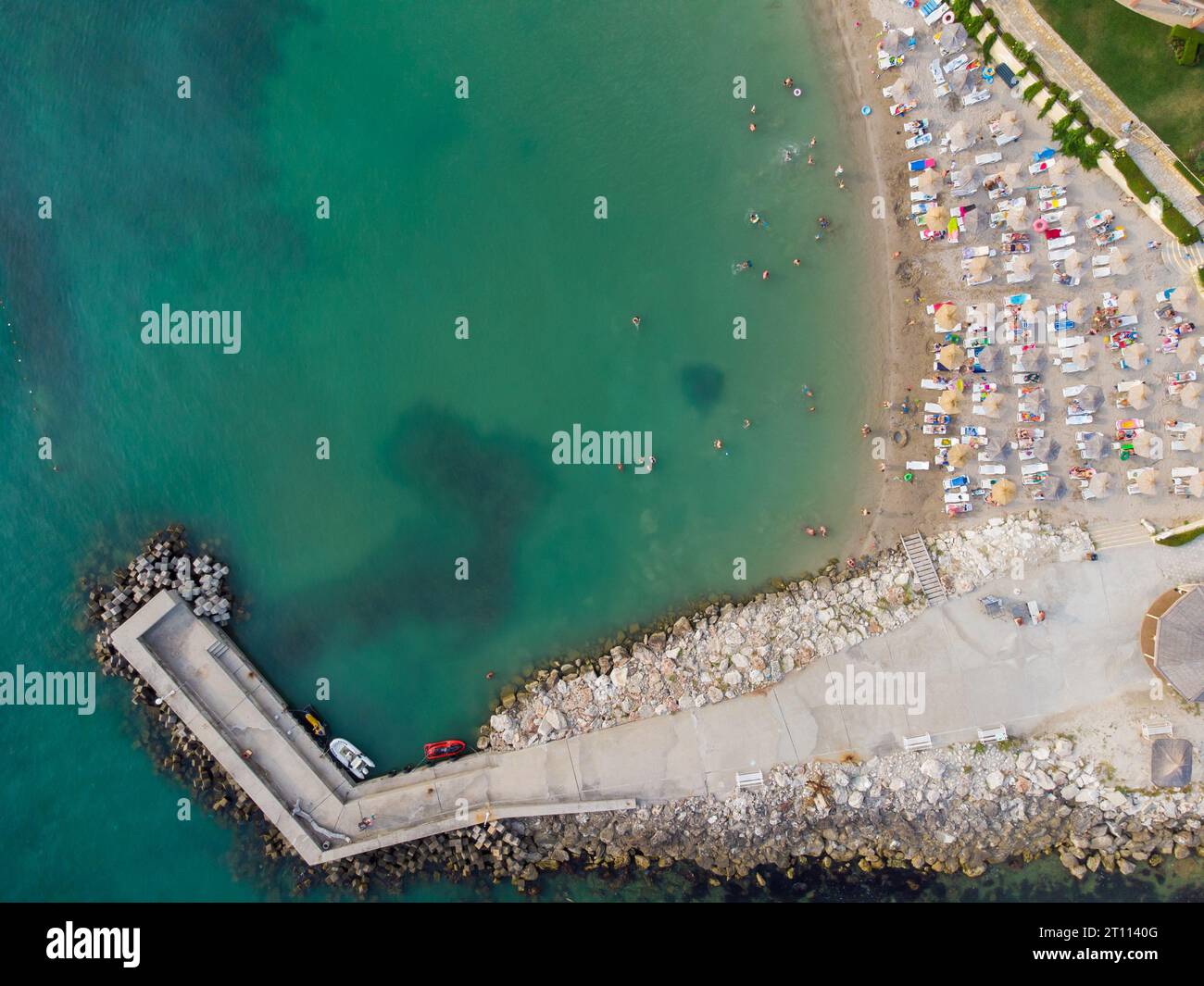 Aerial view crowd umbrella hi-res stock photography and images - Alamy