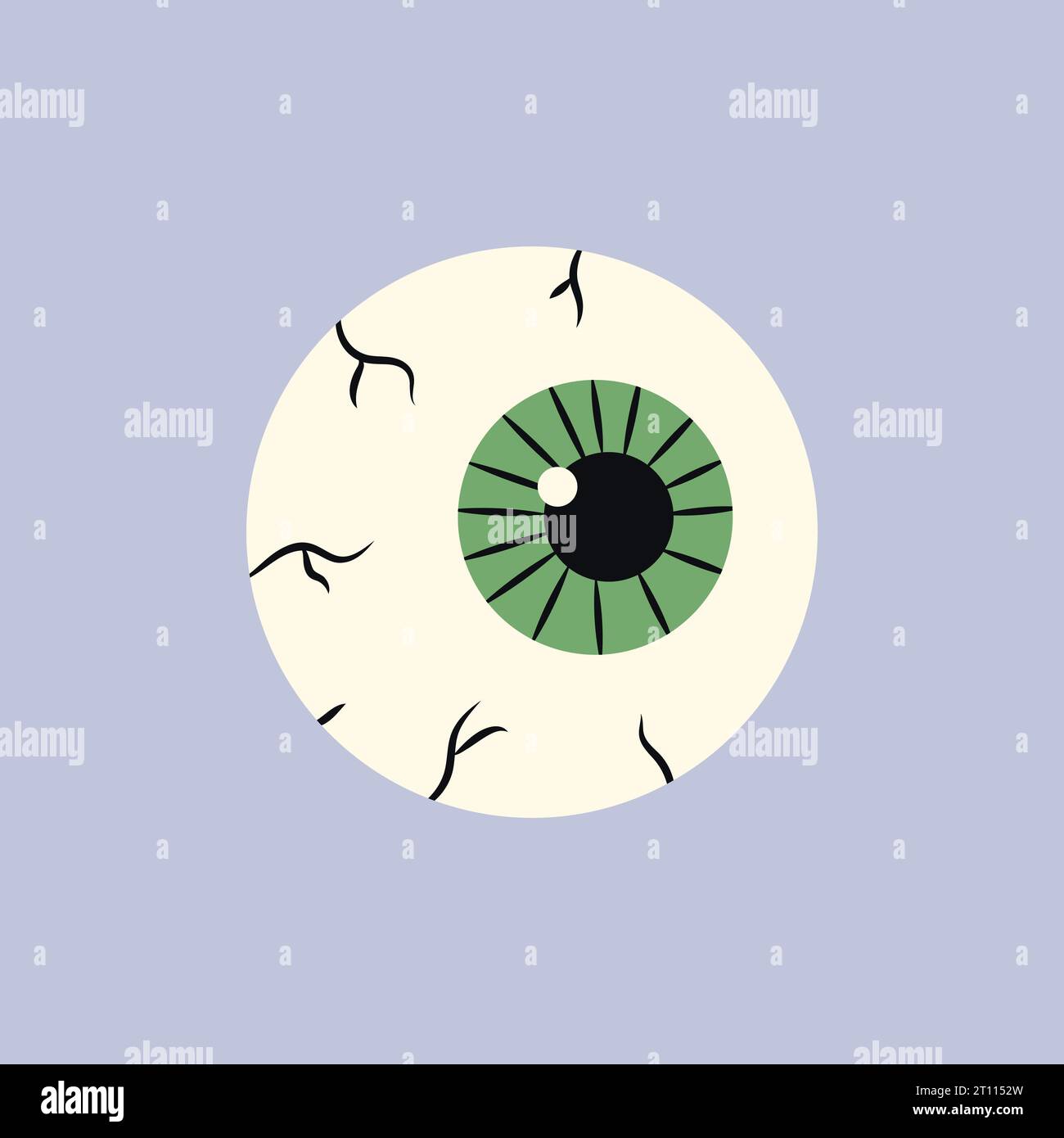 Cartoon Halloween eyeball  Stock Vector