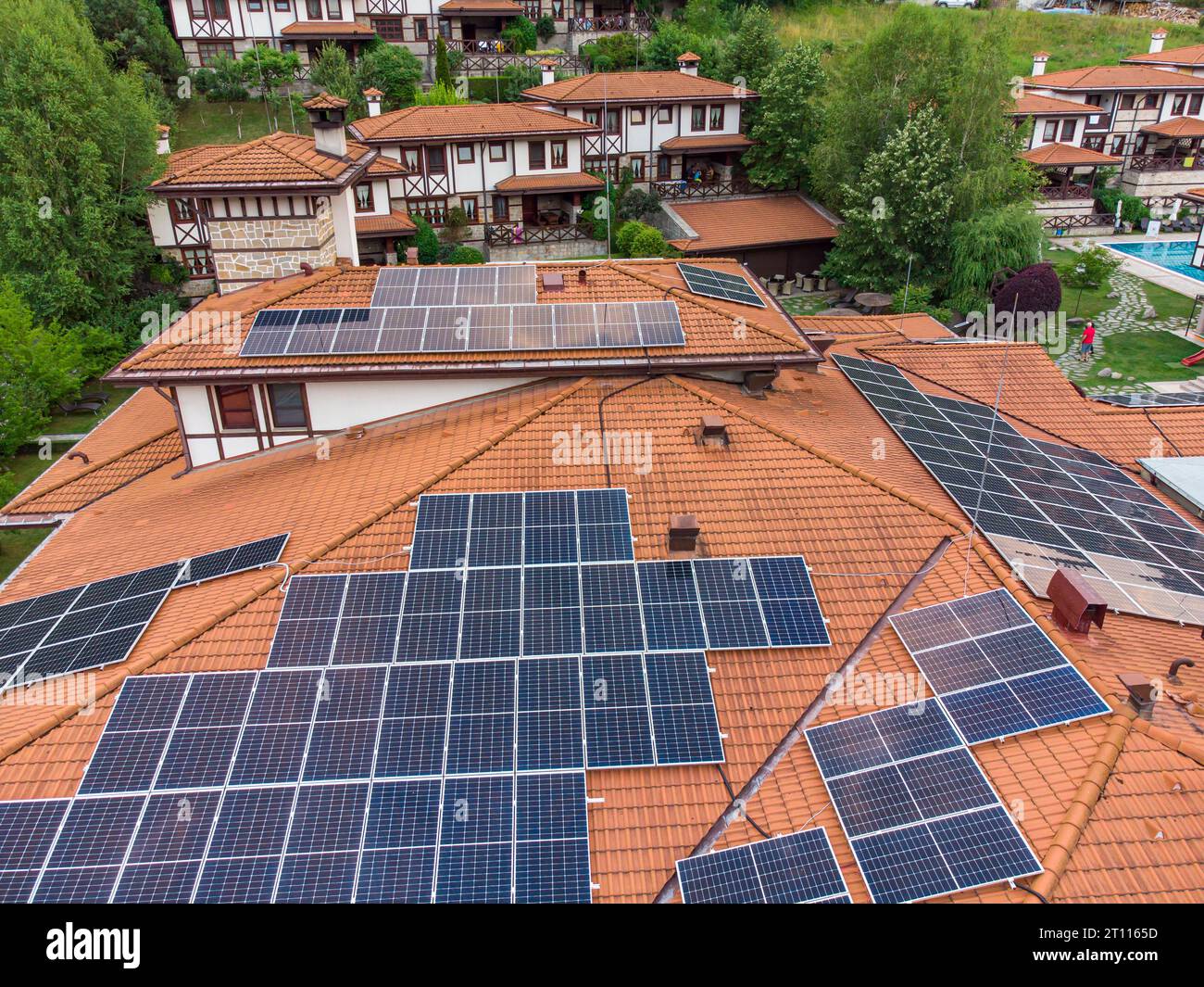 Image showcasing Top view luxury housing roof hi-res stock photography and images - Alamy