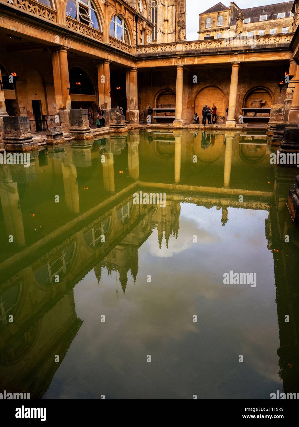 The Great Bath, The Roman Baths, Bath, Somerset, England, UK, GB Stock
