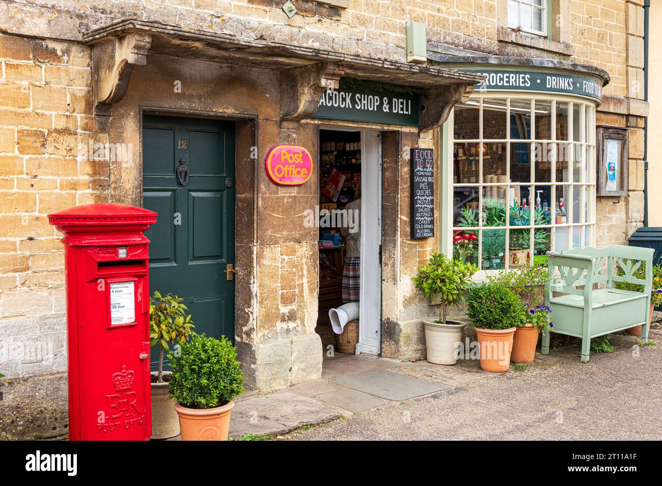 The Lacock Shop & Deli, a traditional rural shop and Post Office in the village of Lacock, Wiltshire, England UK Stock Photo