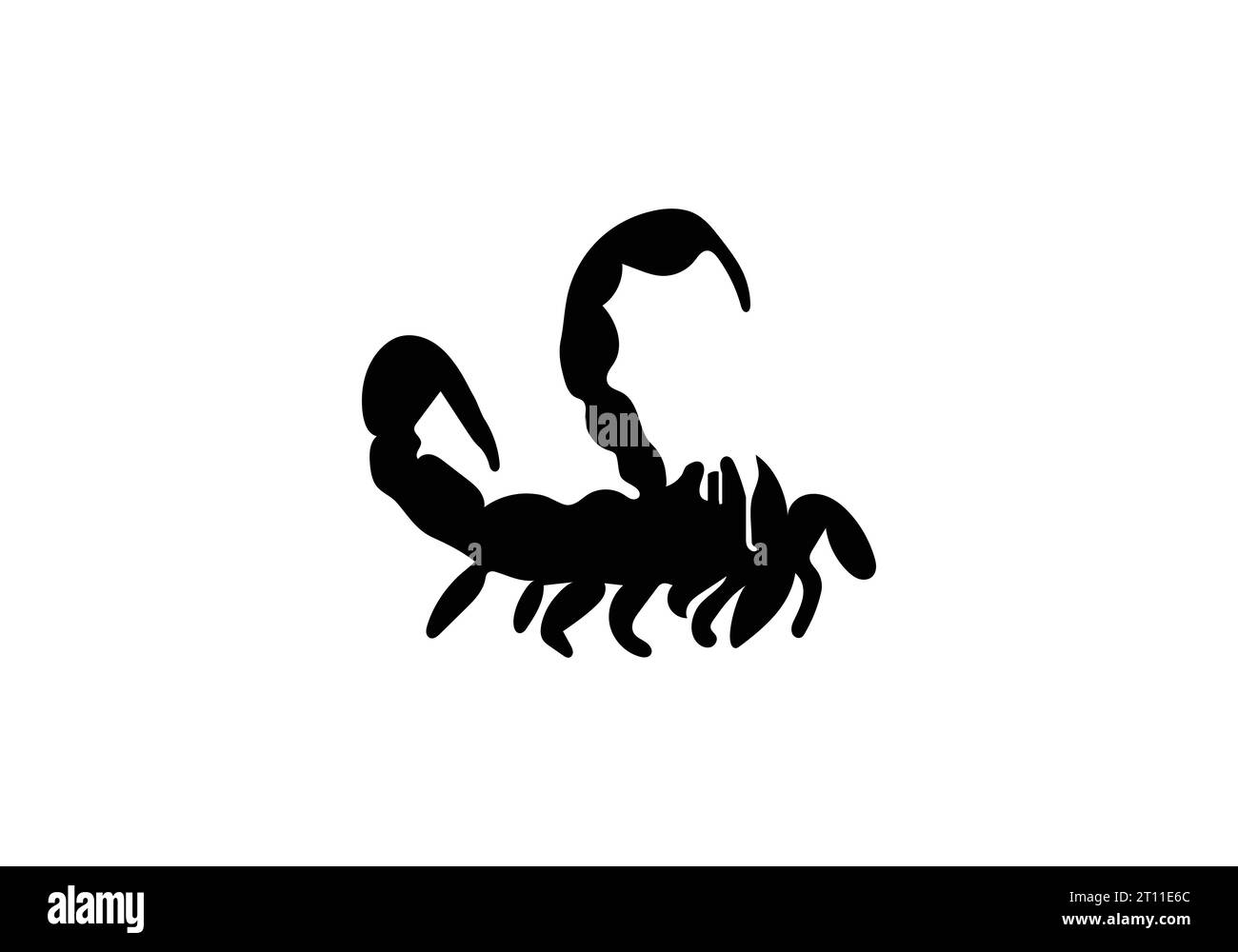 Amazing minimal style Arizona Bark Scorpion icon illustration design Stock Vector