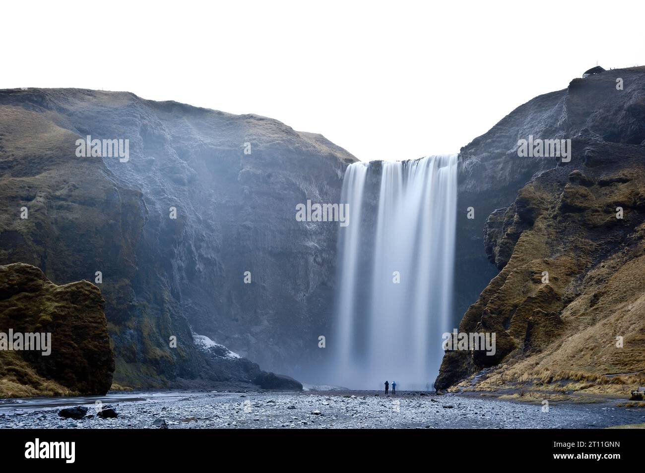 Skógafoss waterfall Stock Photo