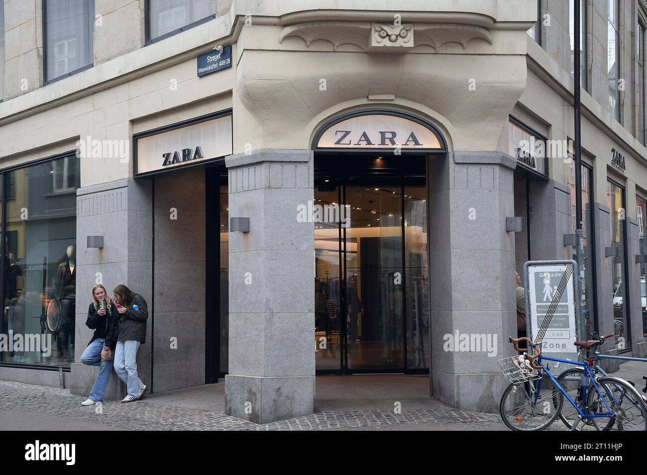 Copenhagen, Denmark /10 October. 2023/Spanish retail Zara store on