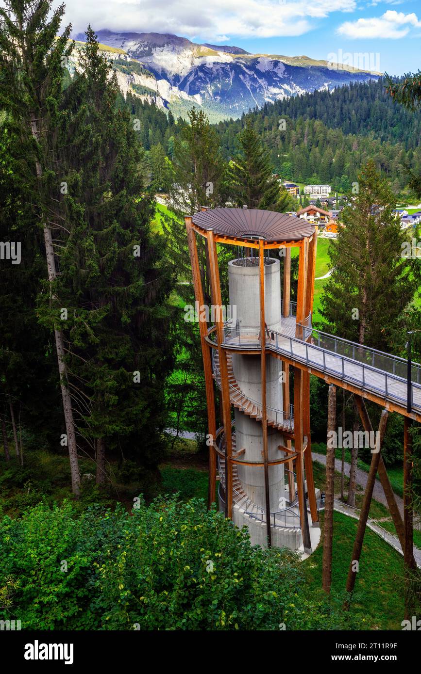 The Senda dil Dragun, the longest treetop path in the world, districts