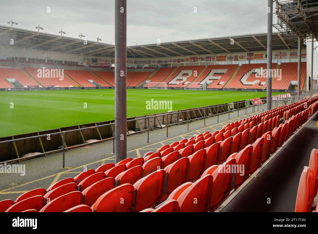 during the EFL Trophy match Blackpool vs Liverpool U21 at Bloomfield Road, Blackpool, United Kingdom. 10th Oct, 2023. (Photo by Steve Flynn/News Images) in Blackpool, United Kingdom on 8/31/2023. (Photo by Steve Flynn/News Images/Sipa USA) Credit: Sipa USA/Alamy Live News Stock Photo