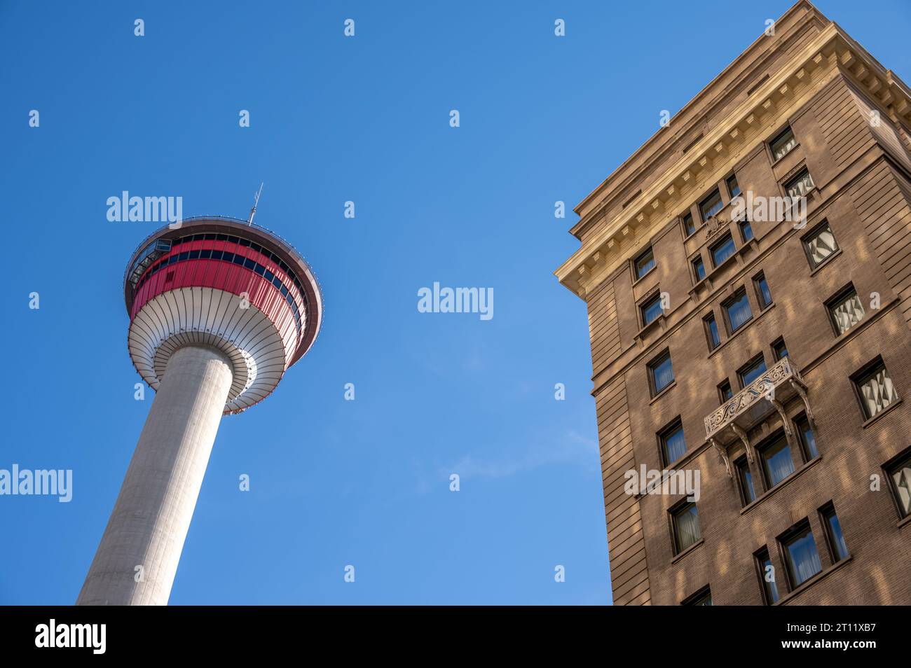 Calgary, Alberta October 9, 2023 View of the Calgary Tower in