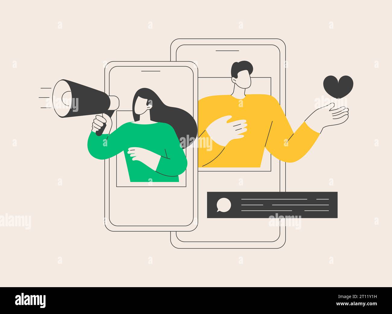 Post engagement abstract concept vector illustration Stock Vector Image