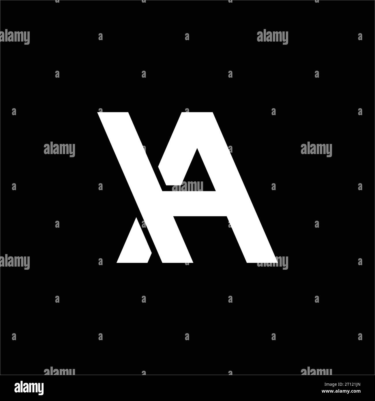 AH HA logo, HA AH monogram, initials AH HA logo, letter HA AH logo, Elegant icon vector Stock Vector