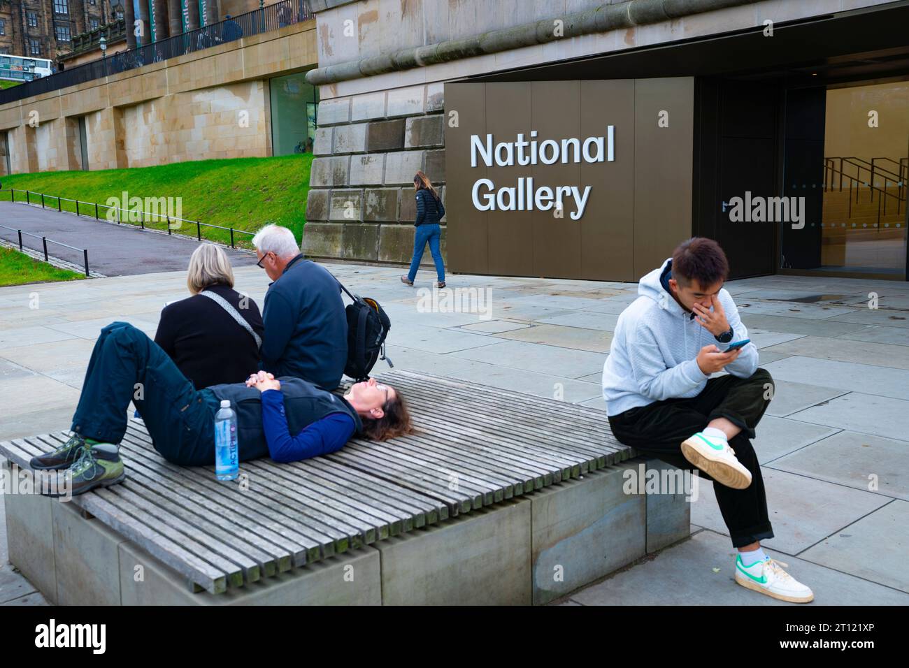 Exterior of the Scottish National Gallery on The Mound in Edinburgh, Scotland, UK Stock Photo