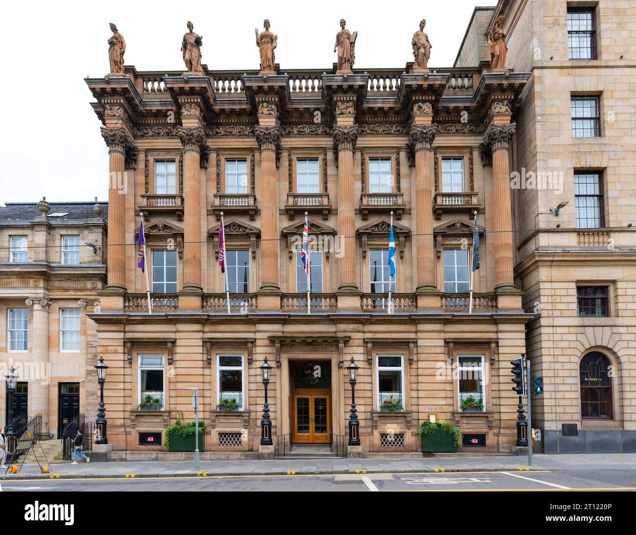 Exterior of the Gleneagles Townhouse hotel and club on St Andrew Square, Edinburgh, Scotland, UK Stock Photo