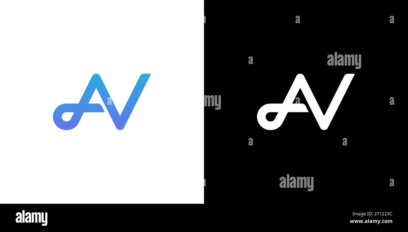 AV Logo, AV Monogram, Initial AV Logo, Letter AV Logo, Icon, Vector
