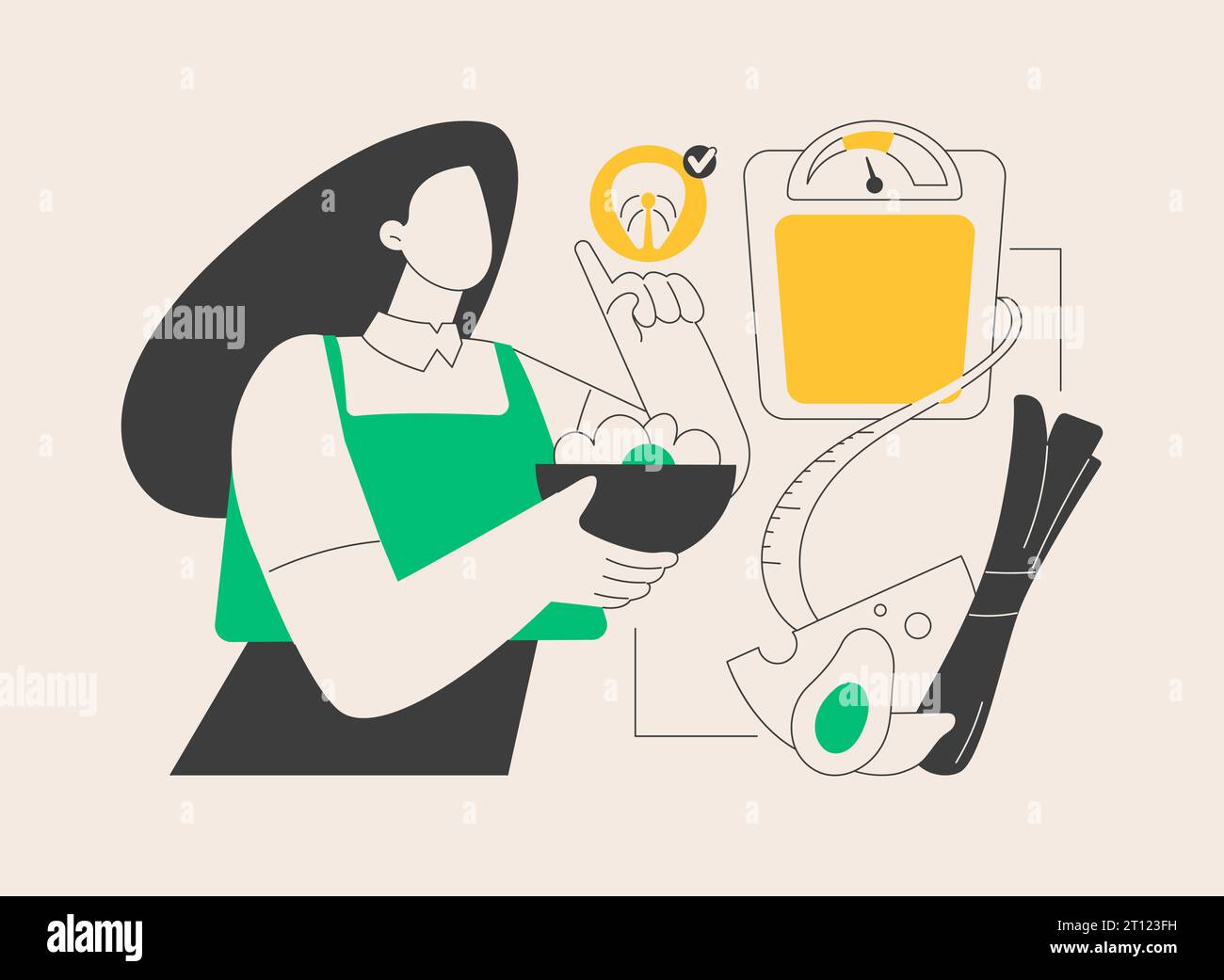 Weight loss diet abstract concept vector illustration Stock Vector ...
